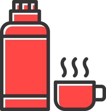 kahve içecek içecek ikonu ana hatlarıyla