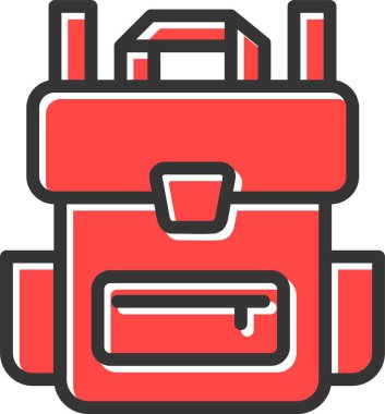 çanta çanta simgesi doldurulmuş - taslak biçimi