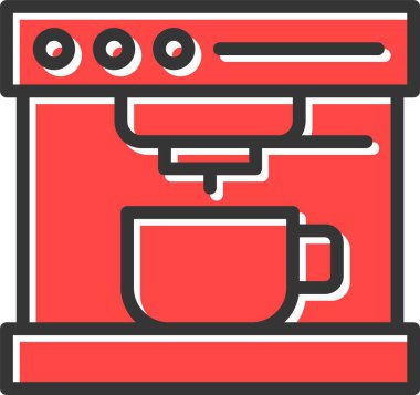 kahve makinesi simgesini, vektör çizim