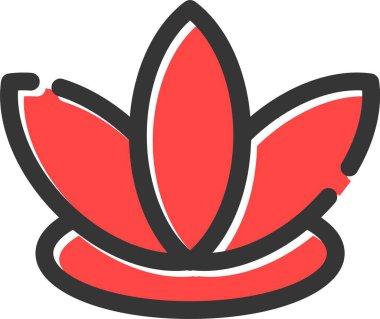 Lotus Simgesi, Basit Web Vektörü İllüstrasyonu