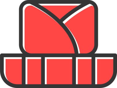 Chimichanga Simgesi, Basit Web Vektörü İllüstrasyonu