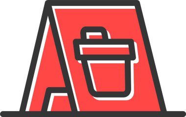 Günlük Menü Simgesi, Basit Web Vektörü İllüstrasyonu