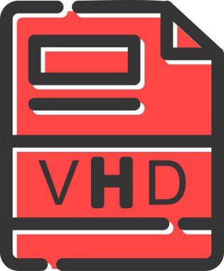 VHD Simgesi, Basit Web Vektörü İllüstrasyonu