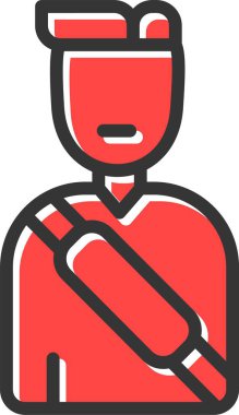 Yolcu Simgesi, Basit Web Vektörü İllüstrasyonu