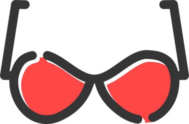 gözlük moda aksesuar simgesi dosya ana hatları biçiminde