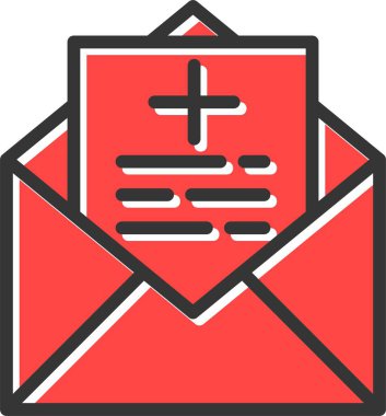 Zarf. Web simgesi basit illüstrasyon