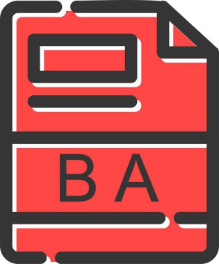 BA Simgesi, Basit Web Vektörü İllüstrasyonu