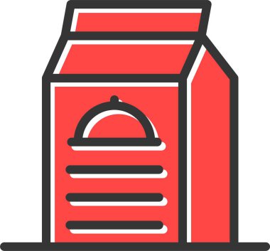 Önceden paketlenmiş Gıda Simgesi, Basit Web Vektör İllüstrasyonu