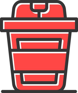 Kahve Simgesi, Basit Web Vektörü İllüstrasyonu