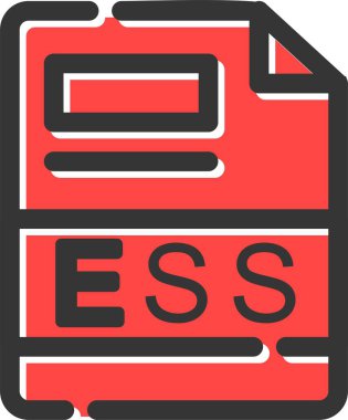 ESS Icon, Simple Web Vector Illustration clipart