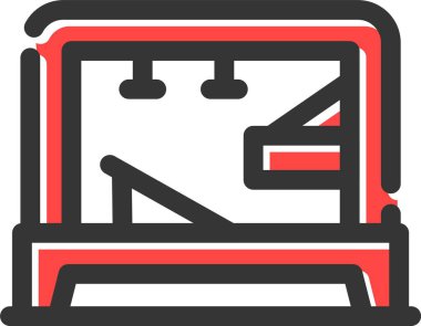 Pilates Kulesi Simgesi, Basit Web Vektörü İllüstrasyonu