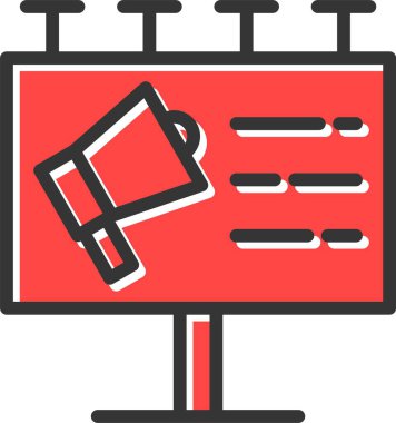 Reklam reklam pazarlama simgesi - taslak biçimi