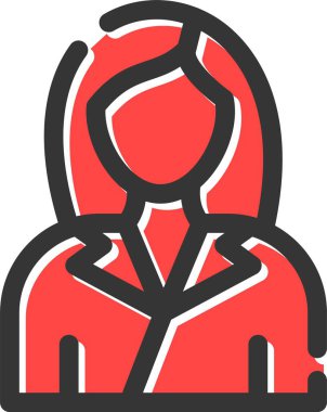 Kadın Simgesi, Basit Web Vektörü İllüstrasyonu