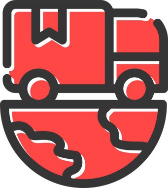 Kamyon. Web simgesi basit illüstrasyon