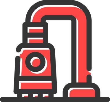 Gaz borusu. Web simgesi vektör illüstrasyonu