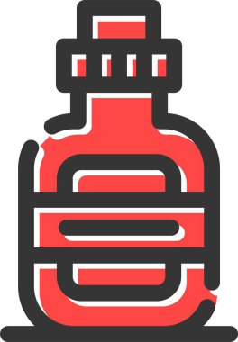 Protein Tozu Simgesi, Basit Web Vektörü İllüstrasyonu