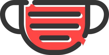 kahve fincanı simgesi, vektör, illüstrasyon tasarımı