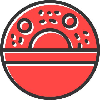 Çörek Simgesi, Basit Web Vektörü İllüstrasyonu