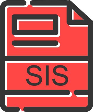 SIS Icon, Simple Web Vector Illustration clipart