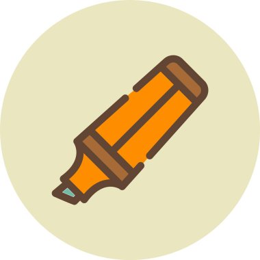 Kalem. Web simgesi basit illüstrasyon