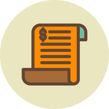 Belge simgesinin vektör illüstrasyonu