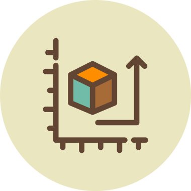 Bir diyagram simgesinin vektör illüstrasyonu