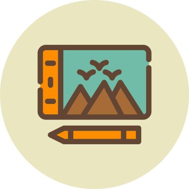 Bir harita simgesinin vektör illüstrasyonu