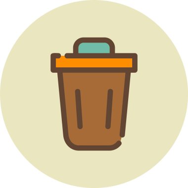 Çöp kutusu vektör çizimi tasarımı