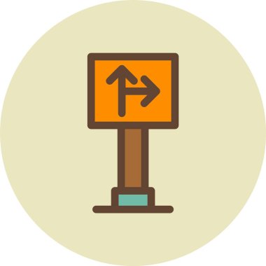 Yön. Web simgesi basit illüstrasyon