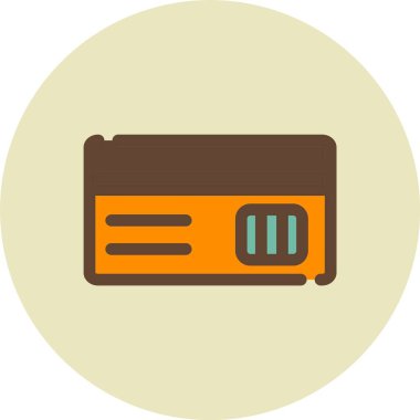 Kredi kartıyla. Web simgesi vektör illüstrasyonu