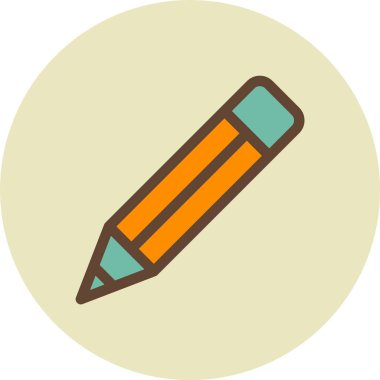 Kalem. Web simgesi basit illüstrasyon