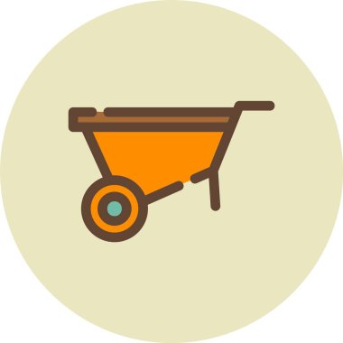 barrow doldurulmuş vektör simgesi tasarımı