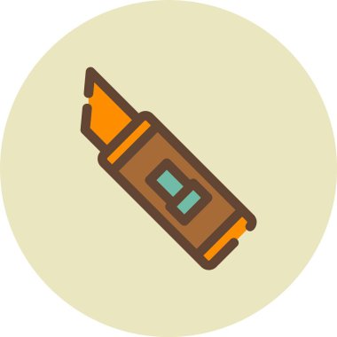 Kalem. Web simgesi basit illüstrasyon