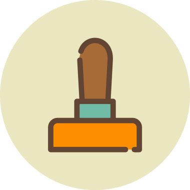 fırça ve paten ikonu. Basit tasarım