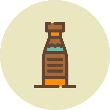 Bir şişe bira. Basit resimleme