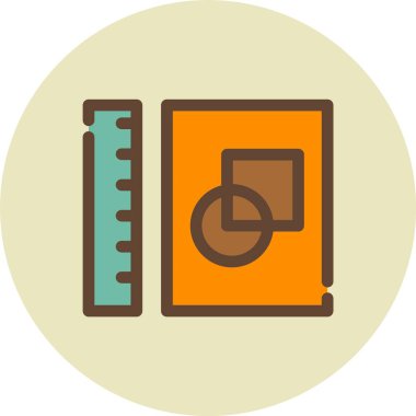 Kitaplar. Web simgesi basit illüstrasyon