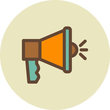 Duyuru simgesi vektör illüstrasyonu