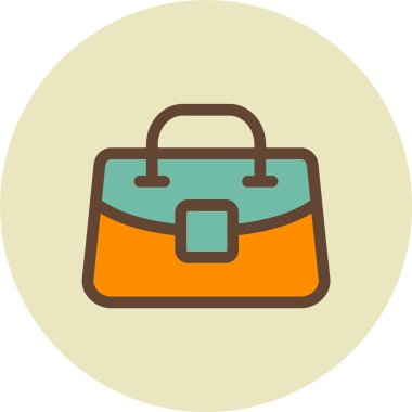 Çanta. Web simgesi basit illüstrasyon