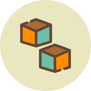 iki kutu vektör simgesi