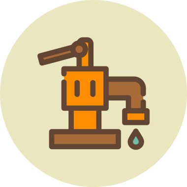 Benzin istasyonu simgesinin vektör illüstrasyonu