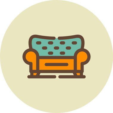 kişisel ve ticari kullanım için koltuk vektörü simgesi simgesi vektör çizimi..