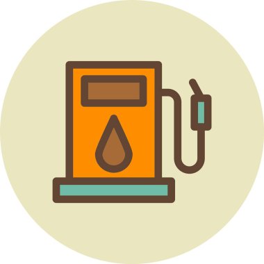 Yakıt istasyonu. Basit resimleme