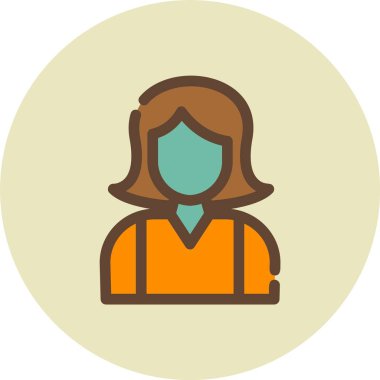 vektör kadın simgesi illüstrasyonu