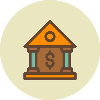 vektör Banka Binası simgesi