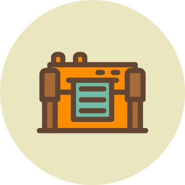 Çanta. Web simgesi basit illüstrasyon