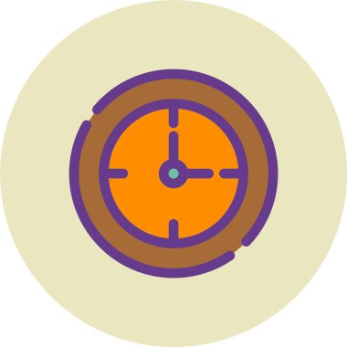 Saat simgesinin vektör illüstrasyonu