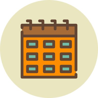 Doldurulmuş özet biçiminde takvim tarihi olay simgesi