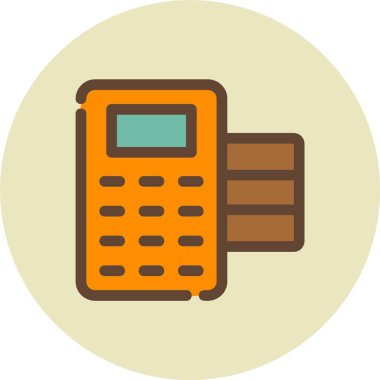 hesap makinesi düz vektör simgesi