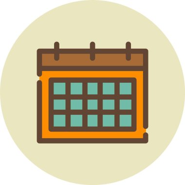 Dolu takvim tarihi simgesi - taslak biçimi