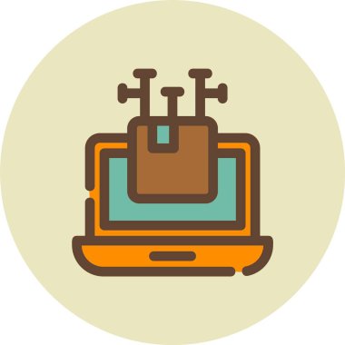 Benzersiz Radyo Vektörü Kabartma Simgesi